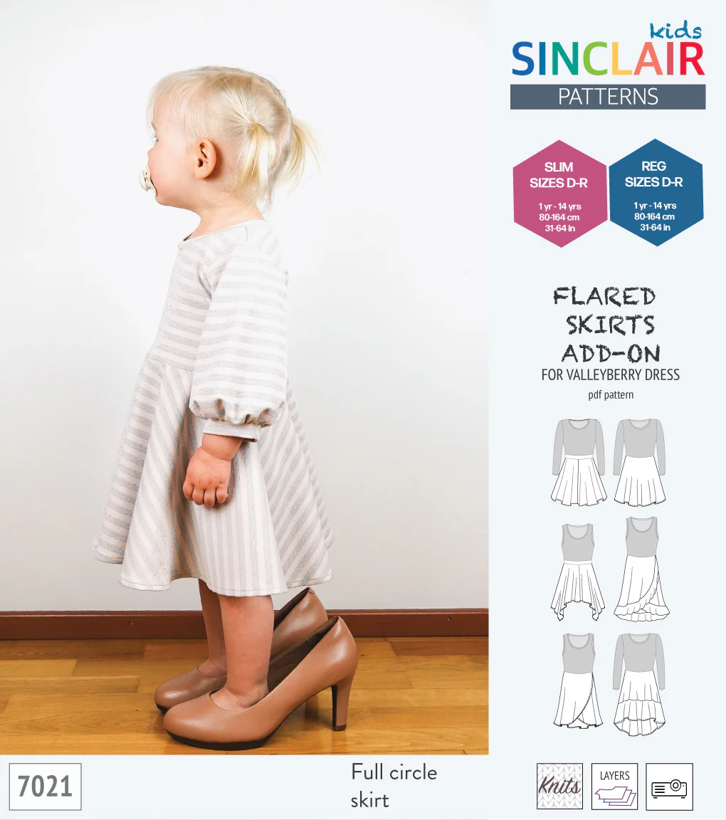 ADD-ON Flared skirts add-on pack for Valleyberry dress for children (PDF) - Image 12