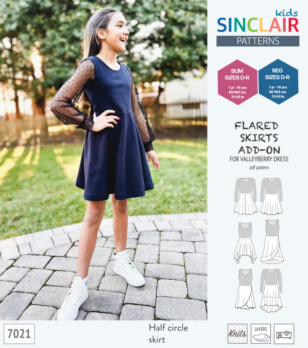 ADD-ON Flared skirts add-on pack for Valleyberry dress for children (PDF) - Image 2