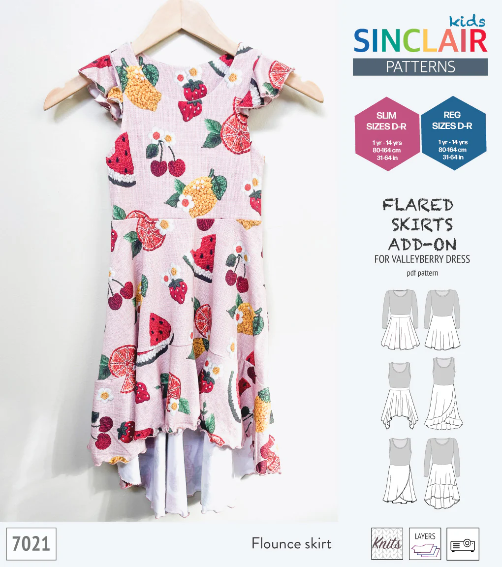 ADD-ON Flared skirts add-on pack for Valleyberry dress for children (PDF) - Image 21