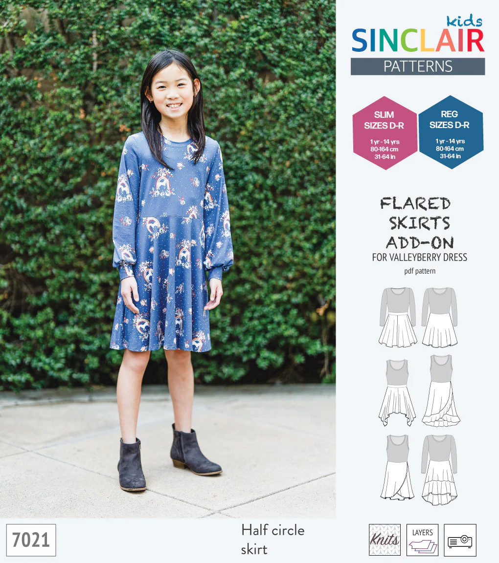 ADD-ON Flared skirts add-on pack for Valleyberry dress for children (PDF) - Image 3