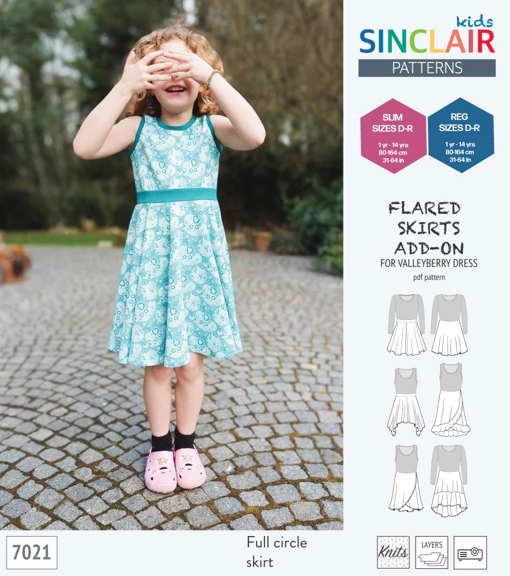 ADD-ON Flared skirts add-on pack for Valleyberry dress for children (PDF) - Image 7