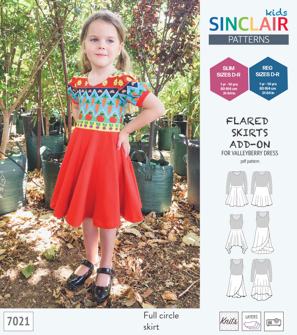 ADD-ON Flared skirts add-on pack for Valleyberry dress for children (PDF) - Image 9