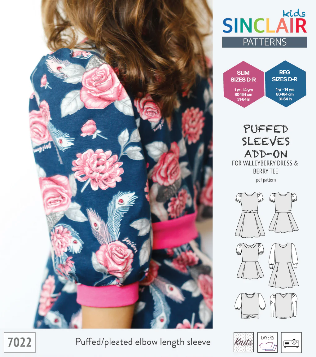 ADD-ON Puffed Sleeves add-on pack for Valleyberry dress and Berry tee other compatible patterns for children (PDF) - Image 12