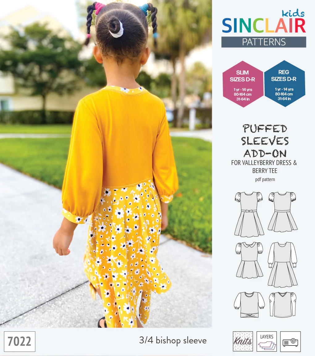 ADD-ON Puffed Sleeves add-on pack for Valleyberry dress and Berry tee other compatible patterns for children (PDF) - Image 20