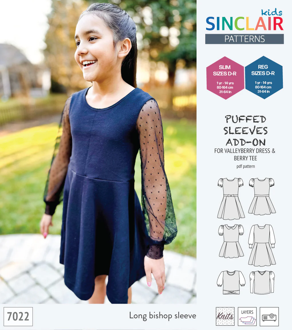 ADD-ON Puffed Sleeves add-on pack for Valleyberry dress and Berry tee other compatible patterns for children (PDF) - Image 25