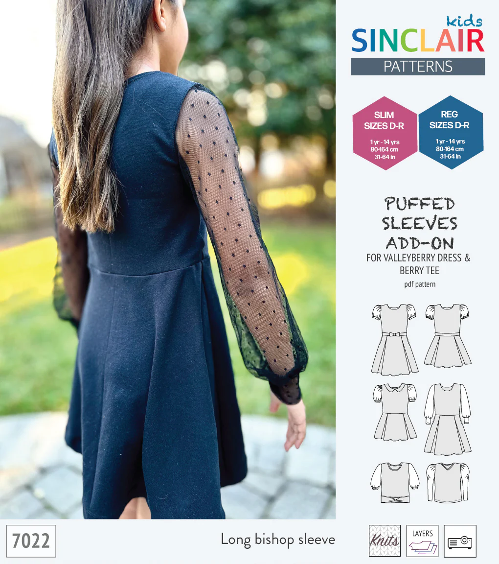 ADD-ON Puffed Sleeves add-on pack for Valleyberry dress and Berry tee other compatible patterns for children (PDF) - Image 26
