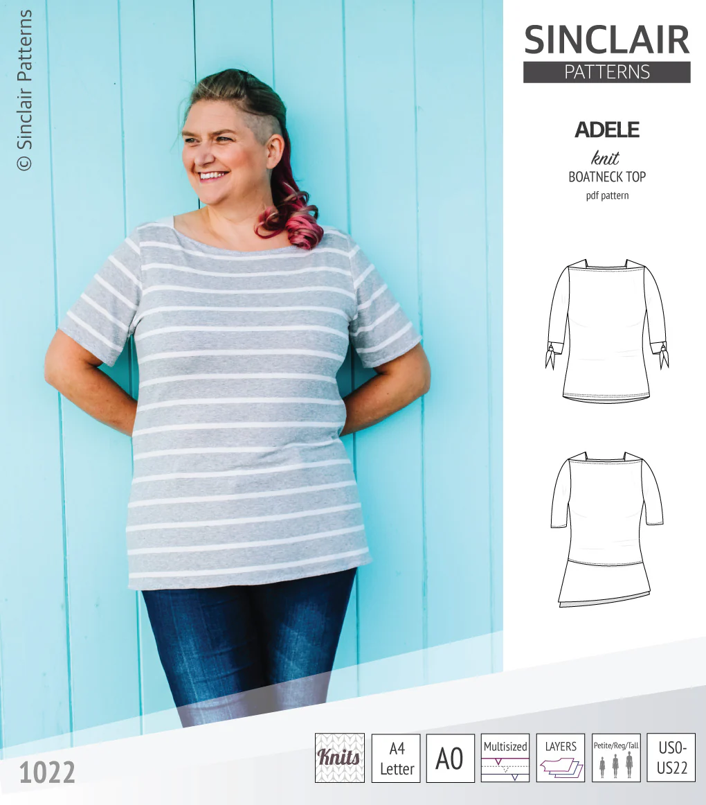 Adele knit boatneck top (PDF) - Image 10