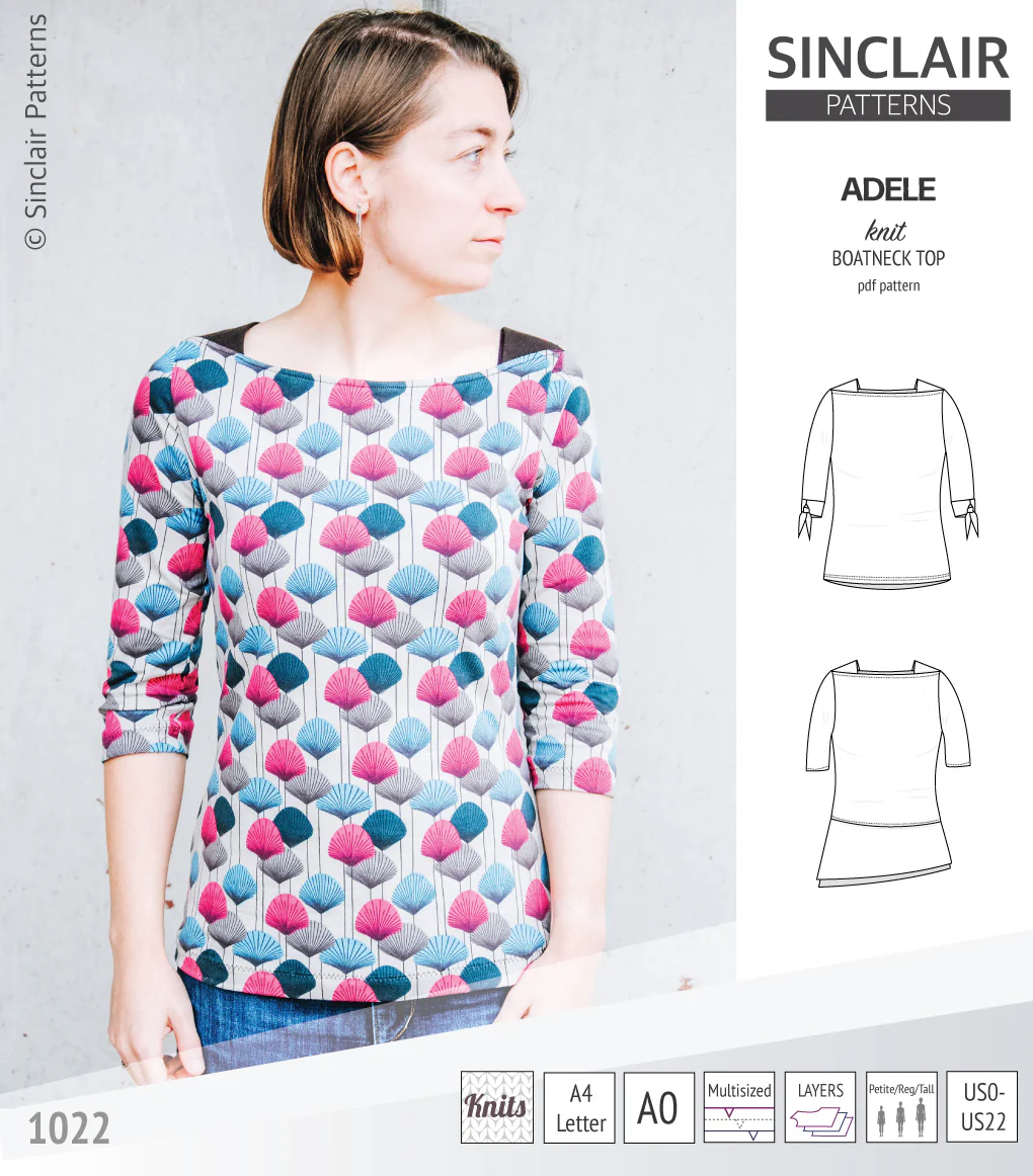 Adele knit boatneck top (PDF) - Image 11