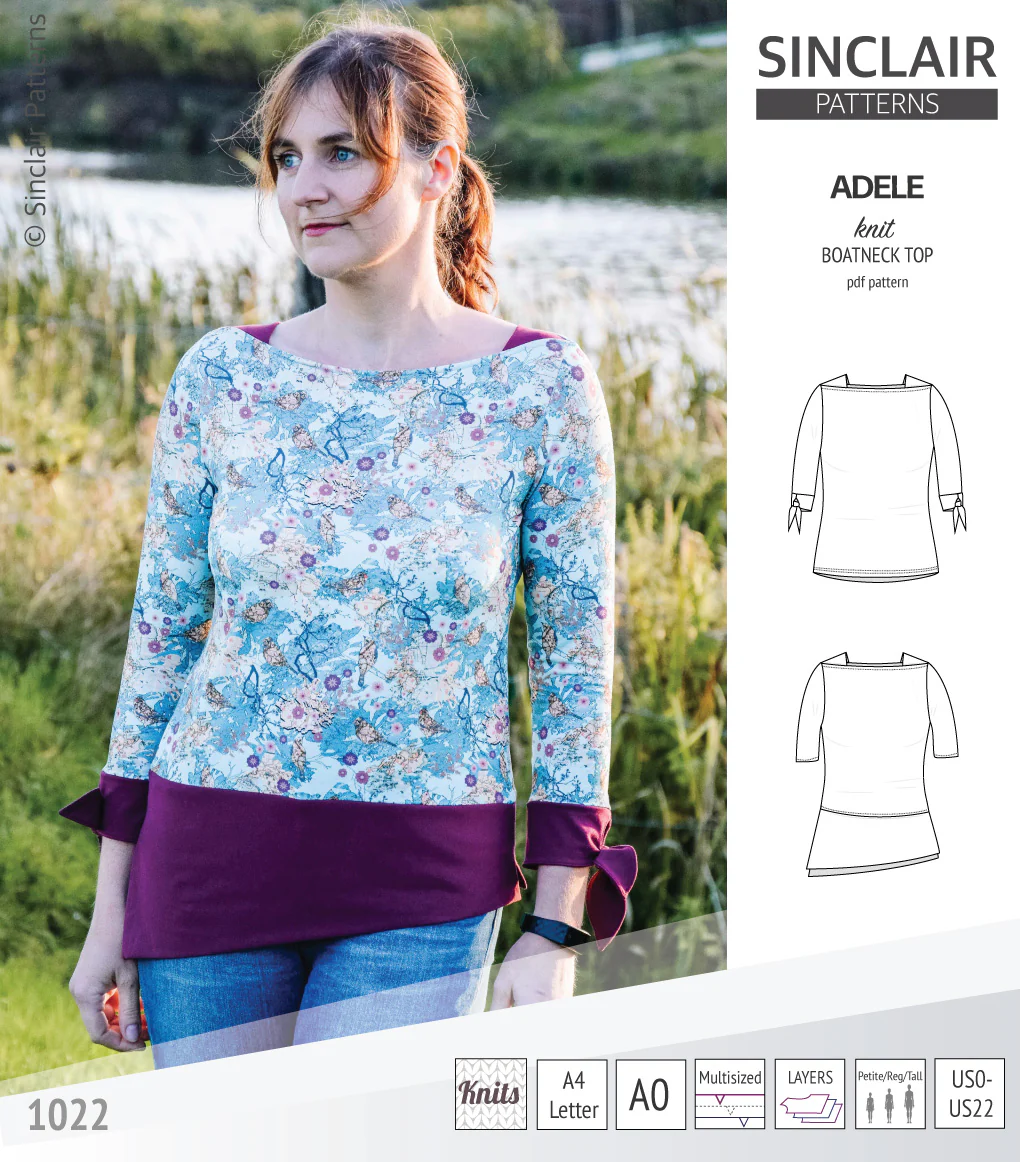 Adele knit boatneck top (PDF) - Image 12