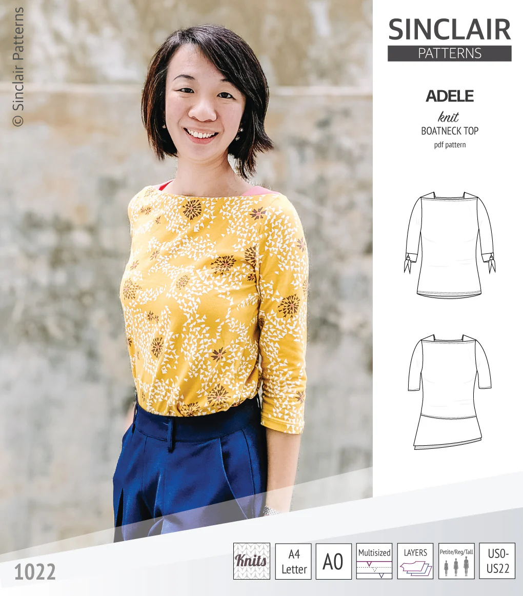 Adele knit boatneck top (PDF) - Image 15