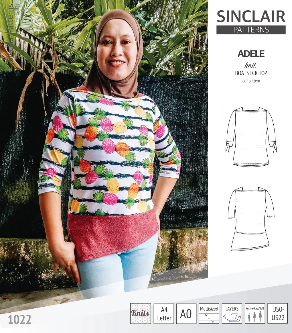 Adele knit boatneck top (PDF) - Image 16