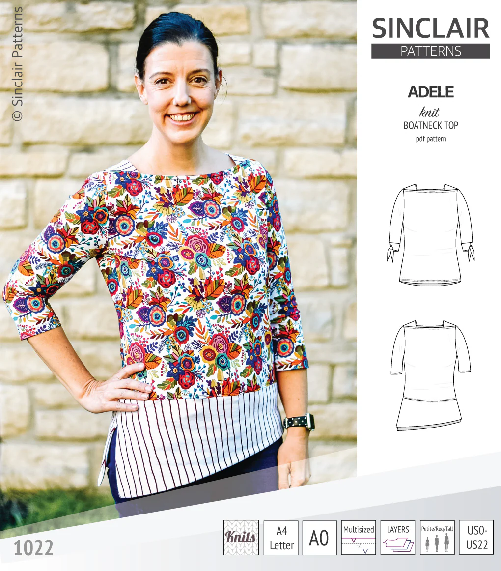 Adele knit boatneck top (PDF) - Image 17