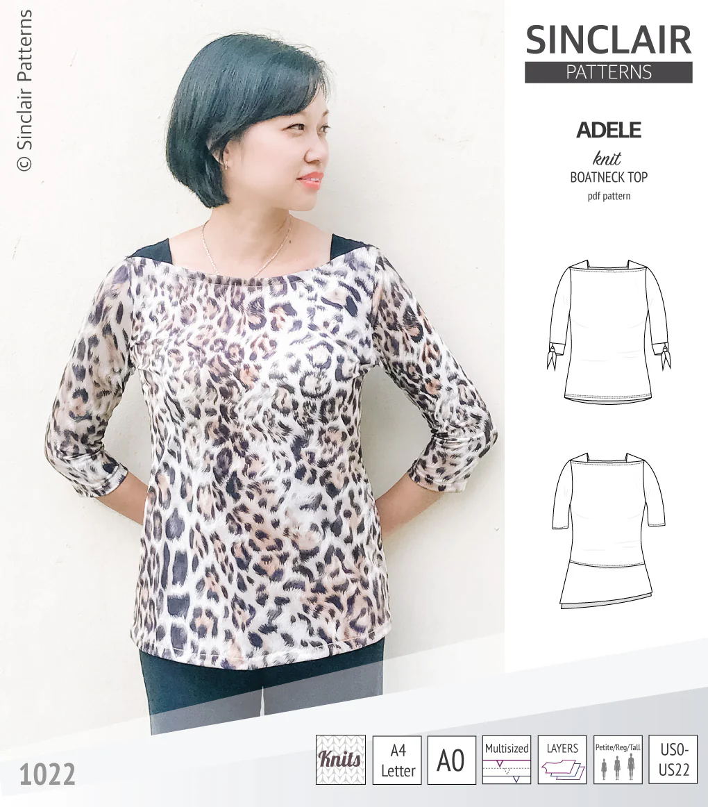 Adele knit boatneck top (PDF) - Image 18