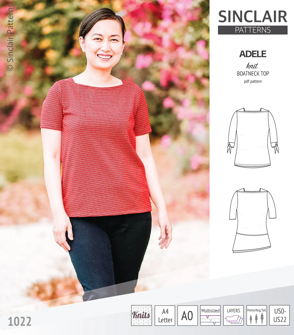 Adele knit boatneck top (PDF) - Image 21