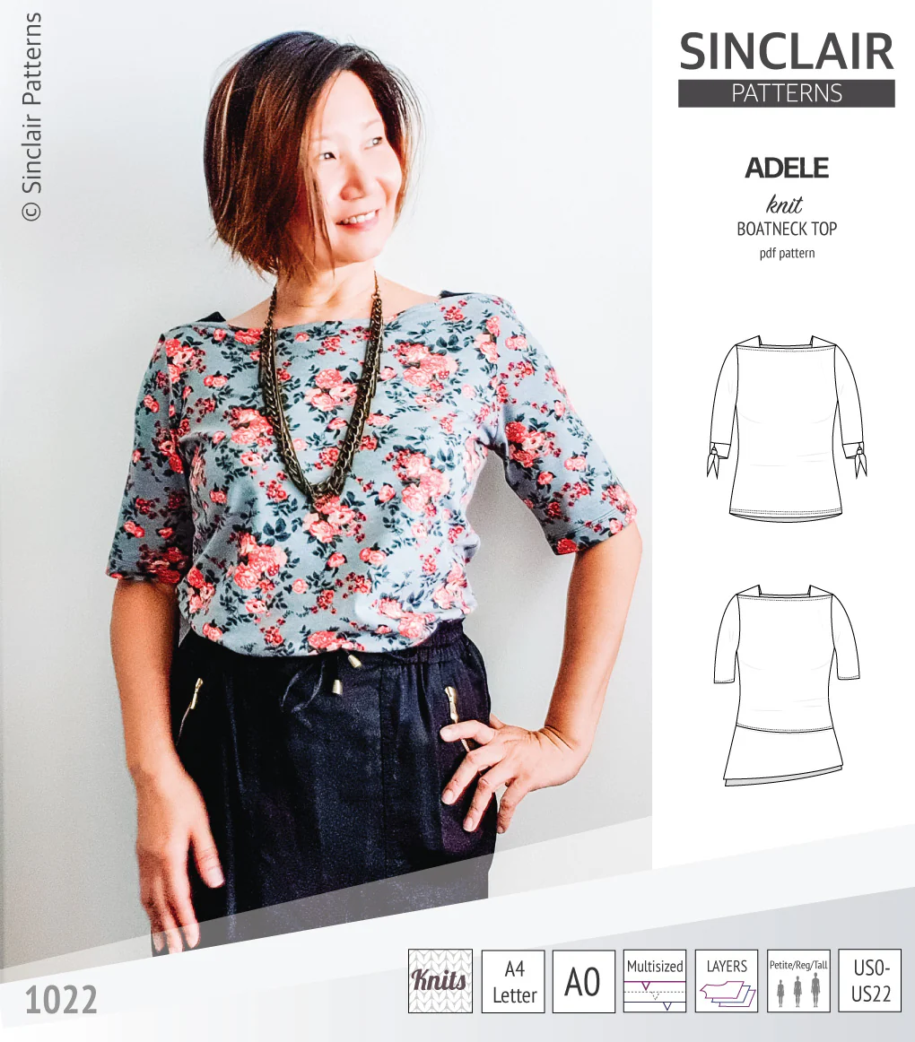 Adele knit boatneck top (PDF) - Image 22