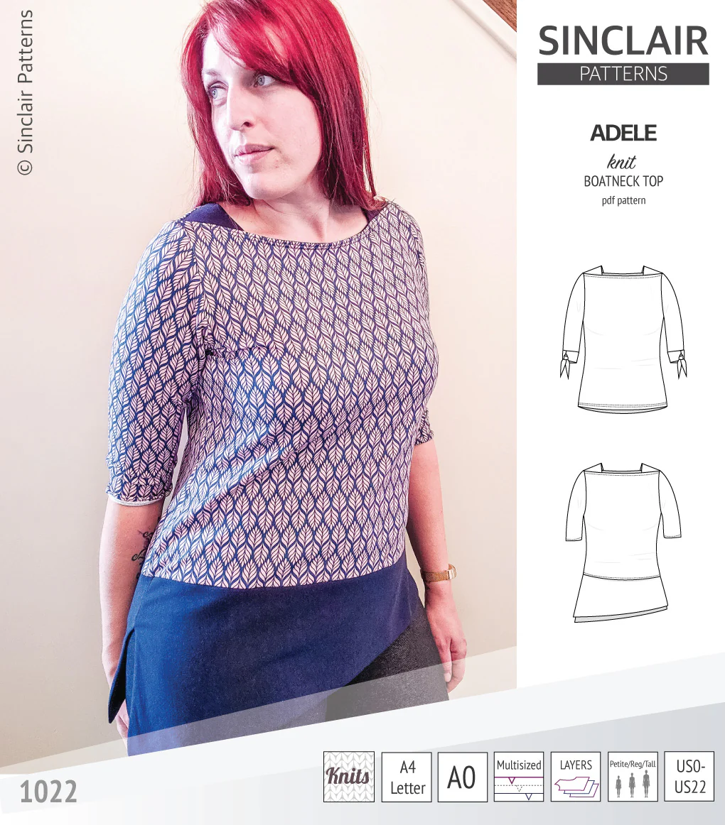 Adele knit boatneck top (PDF) - Image 23
