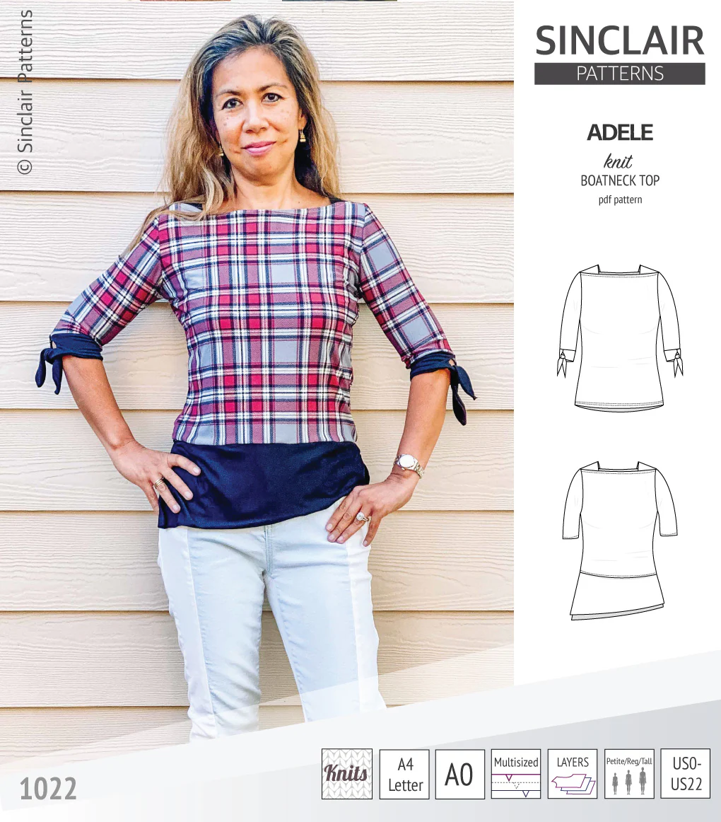 Adele knit boatneck top (PDF) - Image 24