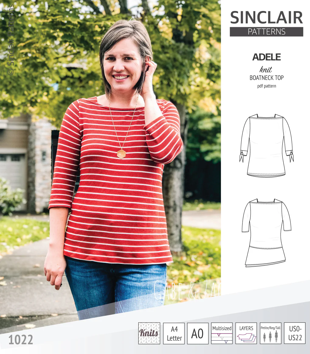 Adele knit boatneck top (PDF) - Image 25