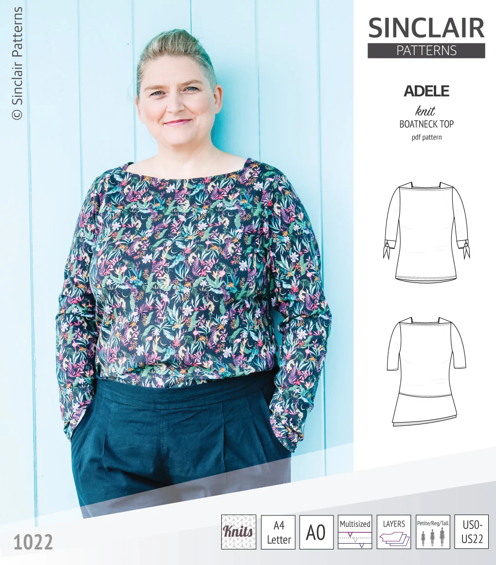 Adele knit boatneck top (PDF) - Image 26