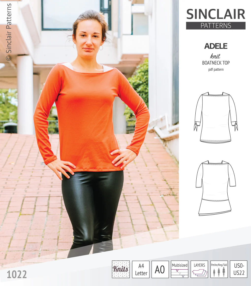 Adele knit boatneck top (PDF) - Image 27