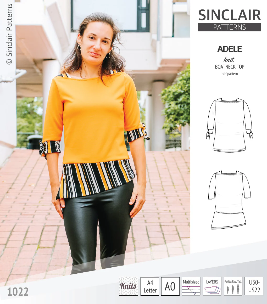 Adele knit boatneck top (PDF) - Image 28