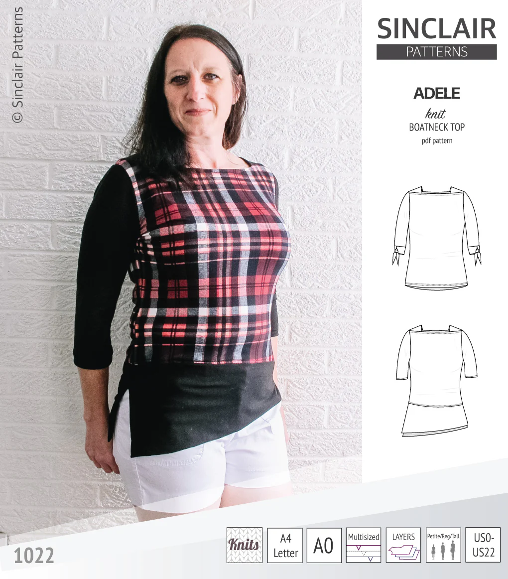 Adele knit boatneck top (PDF) - Image 29