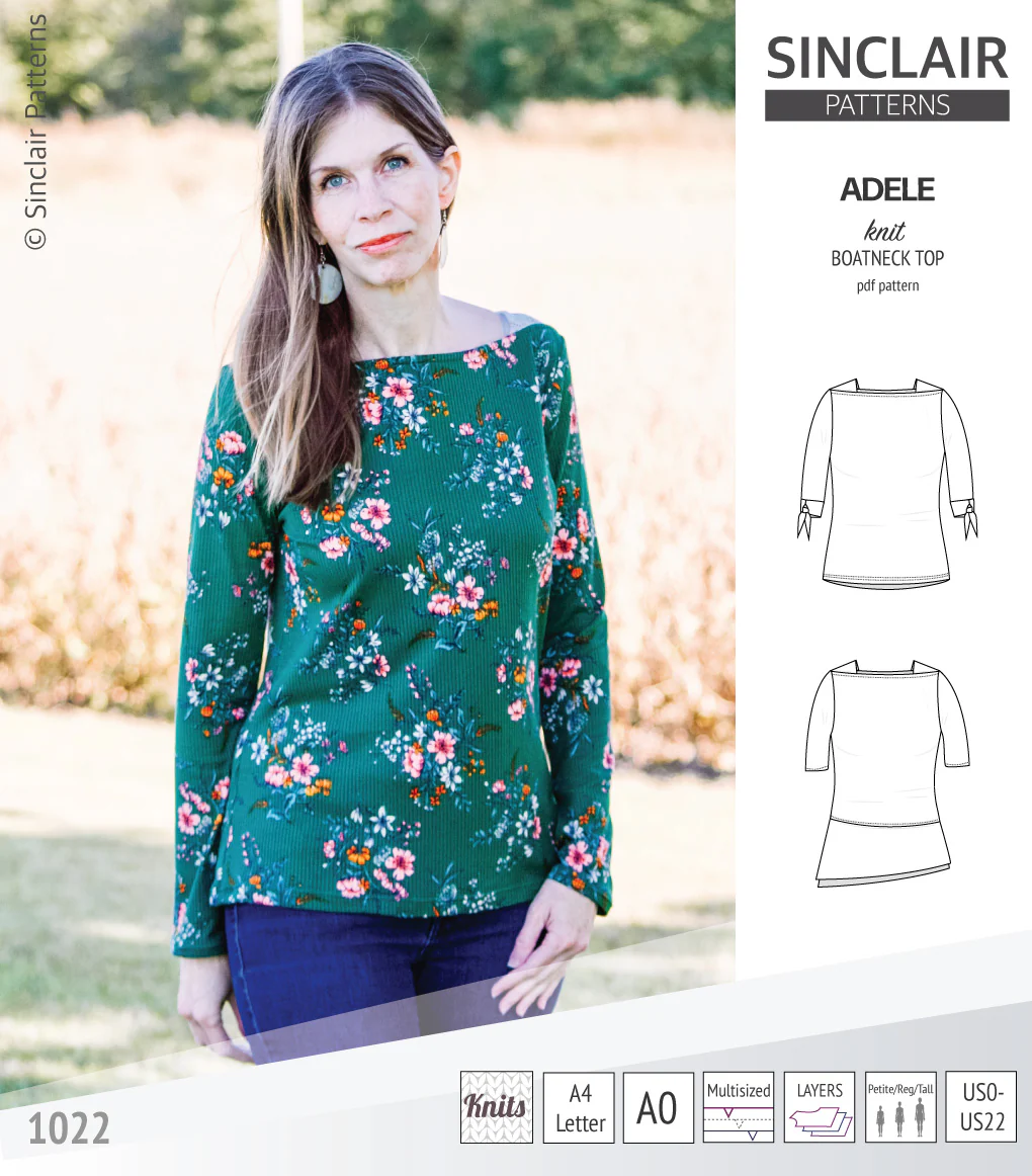 Adele knit boatneck top (PDF) - Image 30