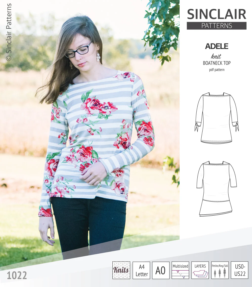 Adele knit boatneck top (PDF) - Image 31
