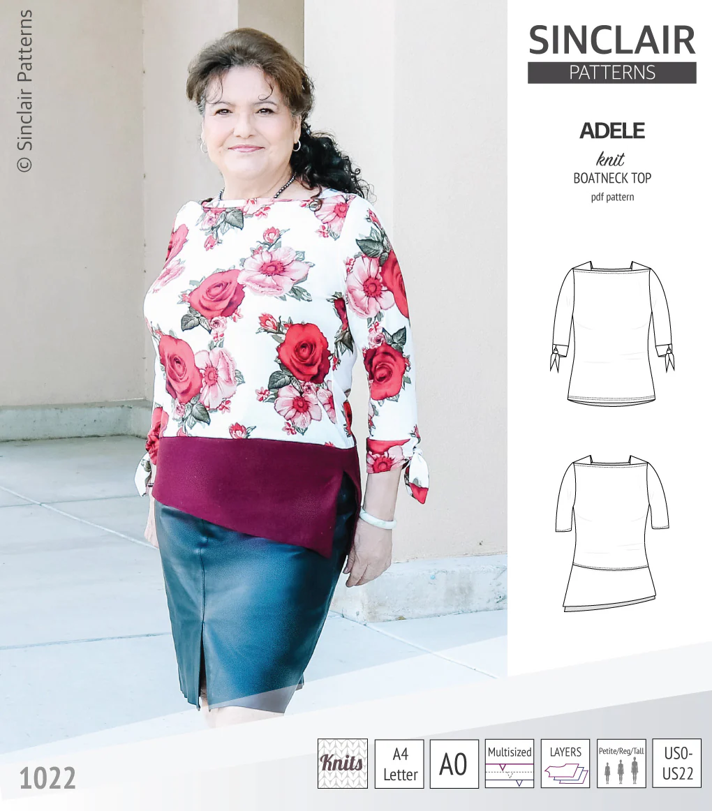 Adele knit boatneck top (PDF) - Image 33