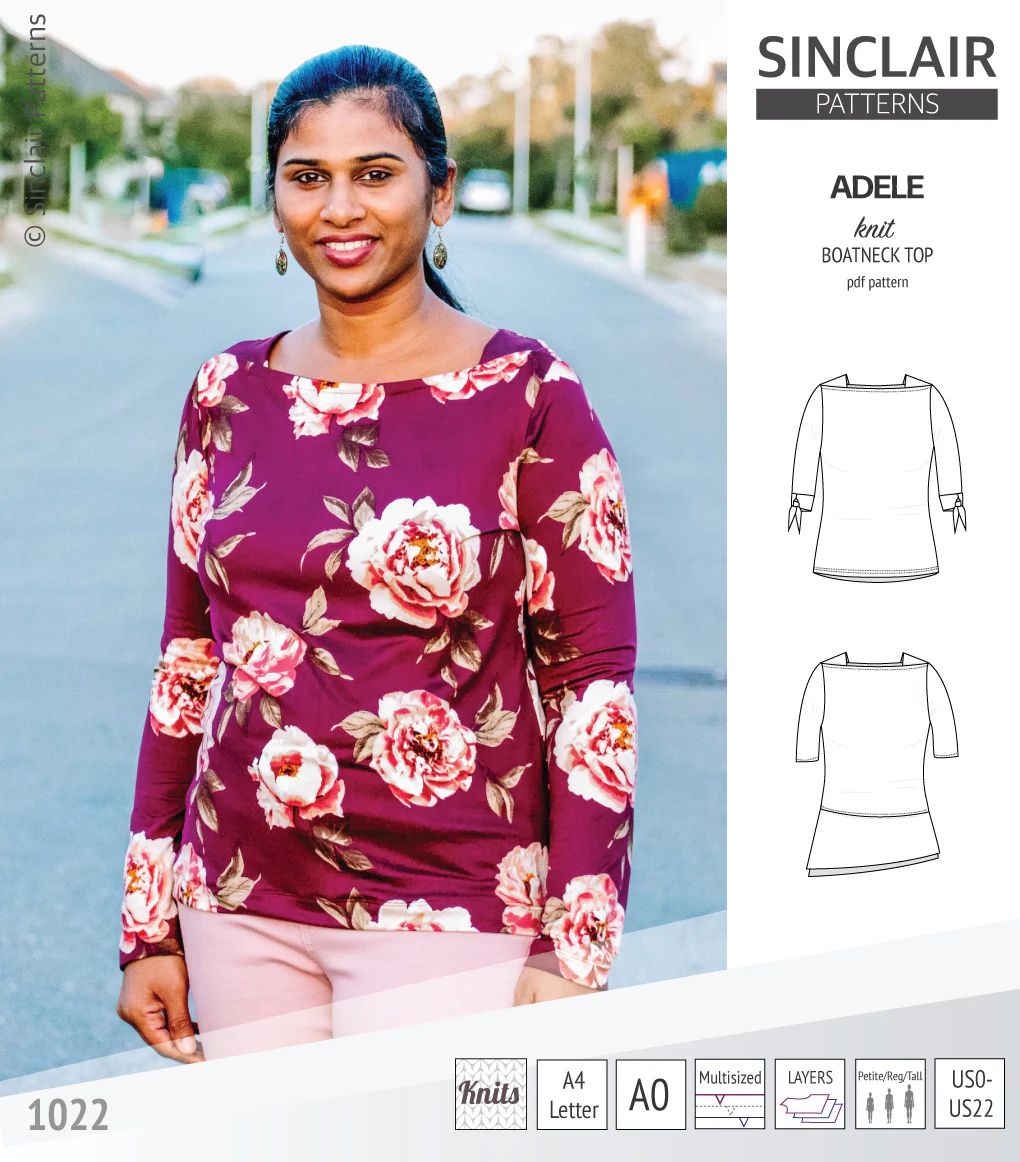 Adele knit boatneck top (PDF) - Image 34