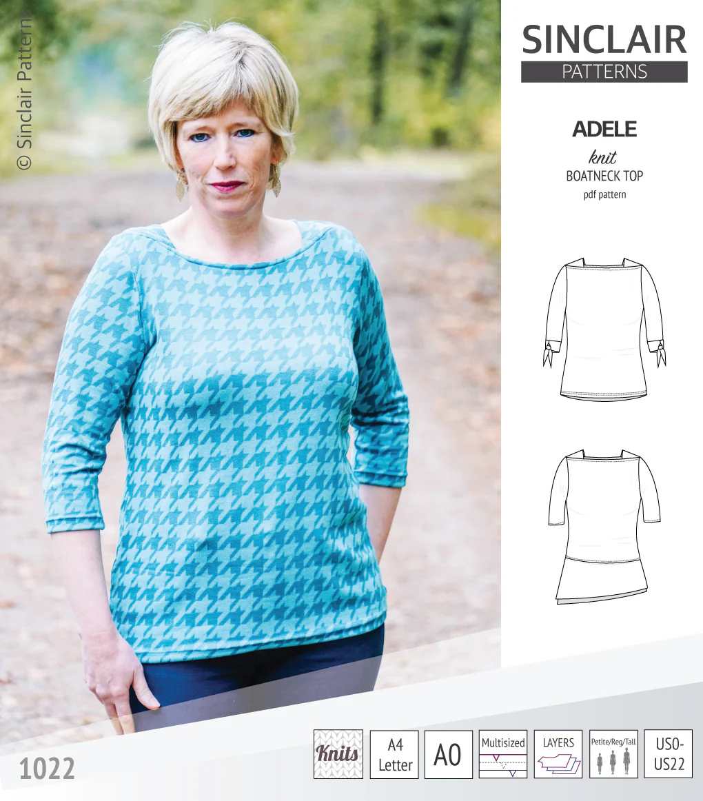 Adele knit boatneck top (PDF) - Image 35
