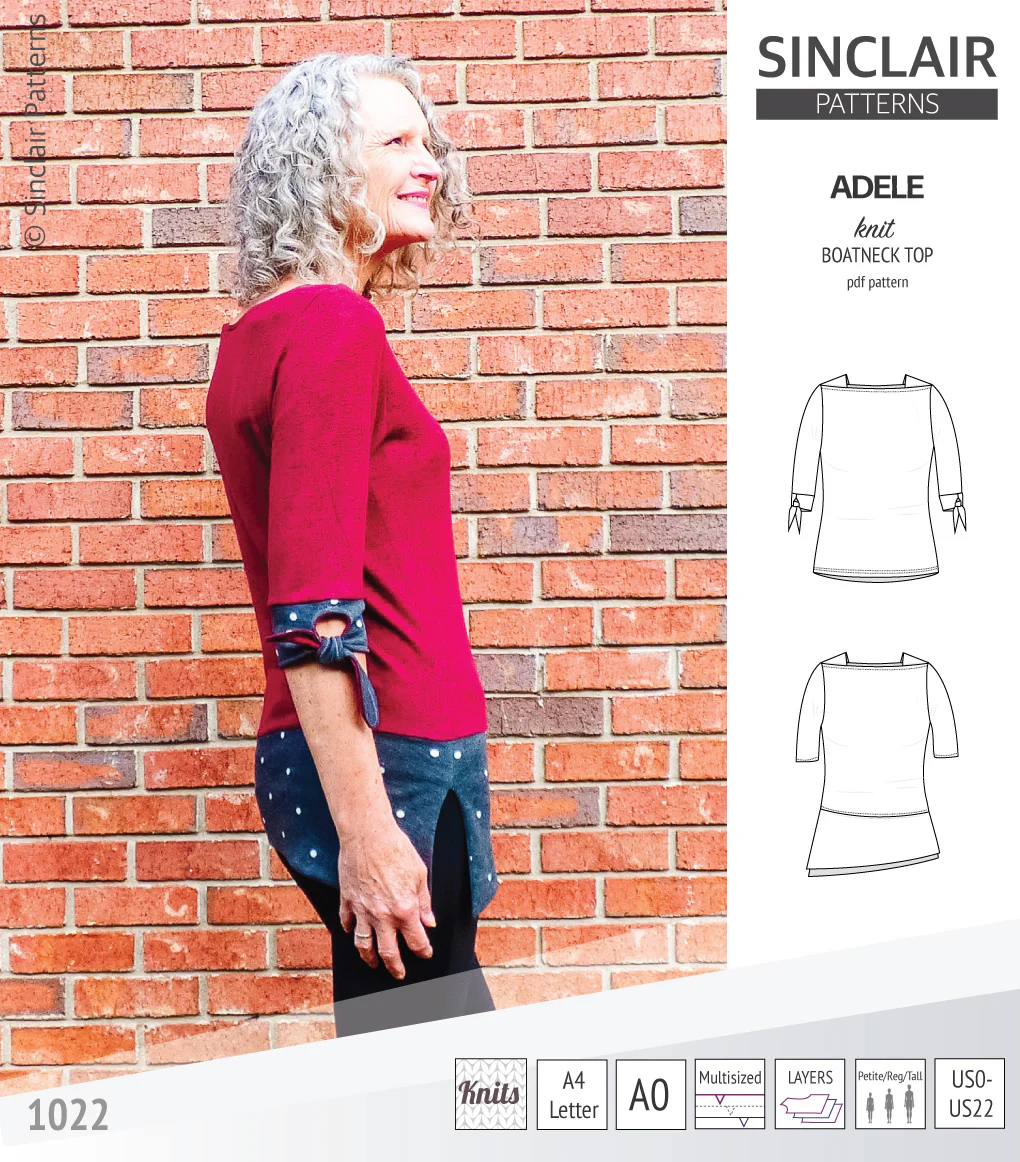 Adele knit boatneck top (PDF) - Image 37