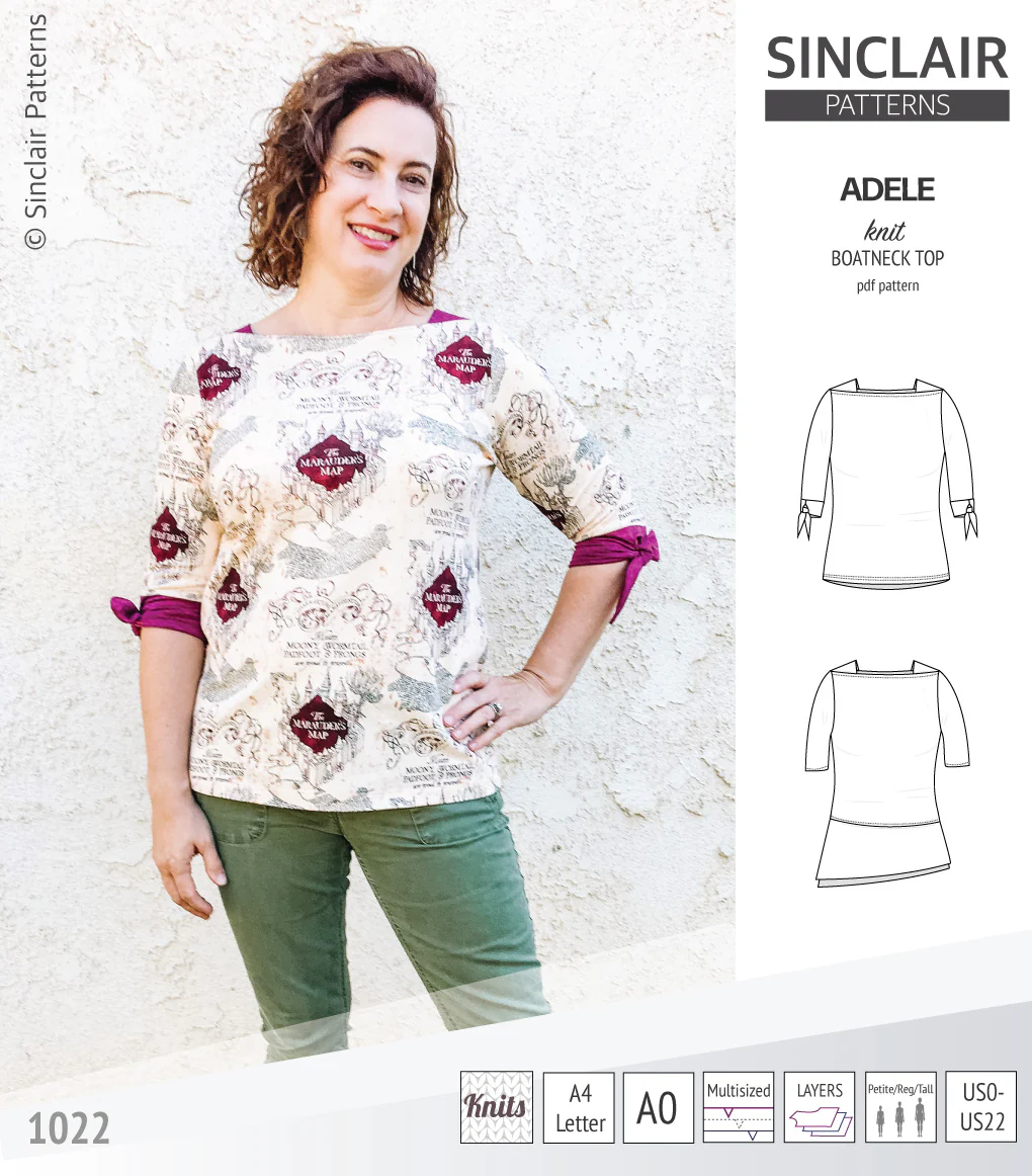 Adele knit boatneck top (PDF) - Image 39