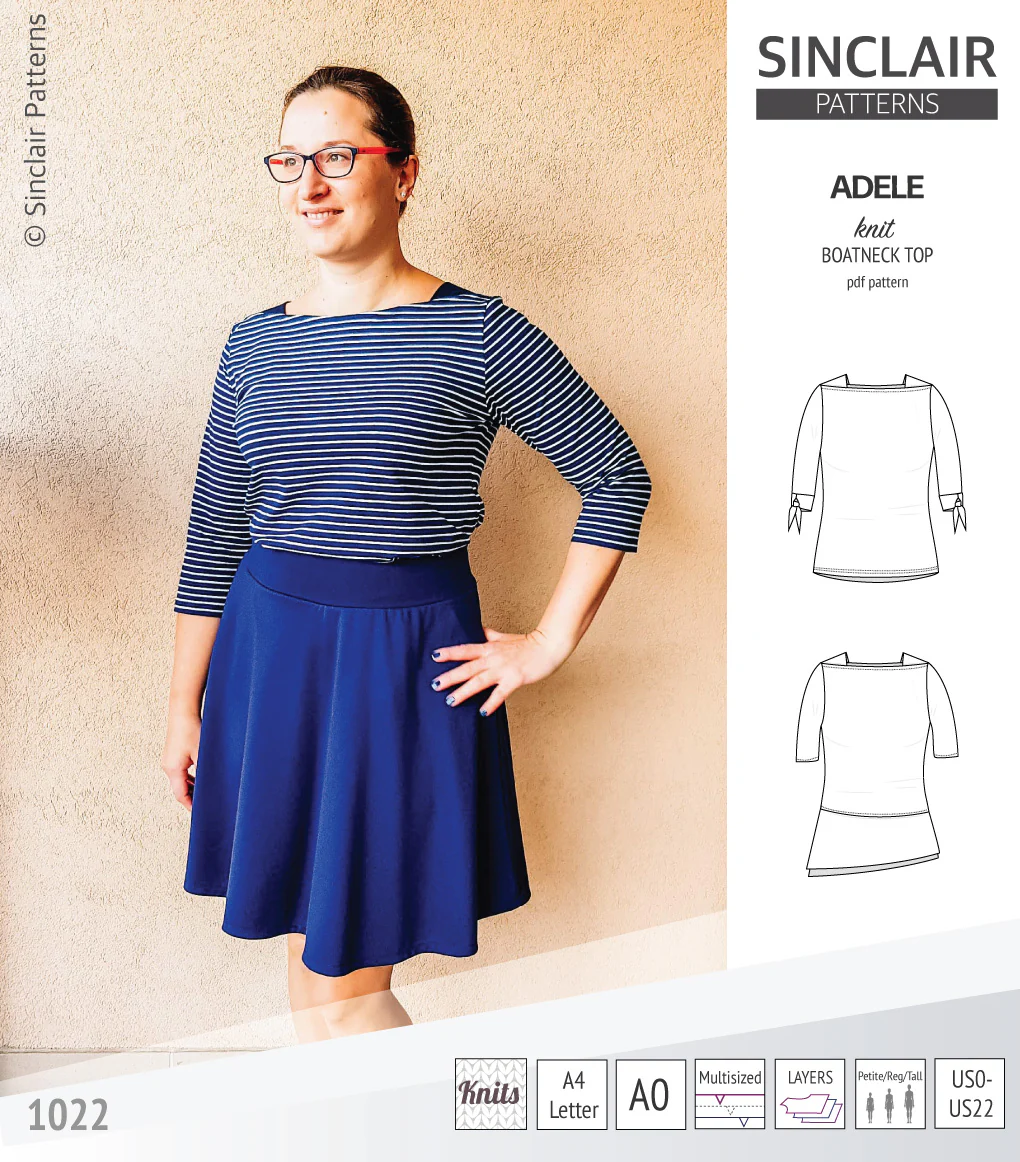 Adele knit boatneck top (PDF) - Image 40