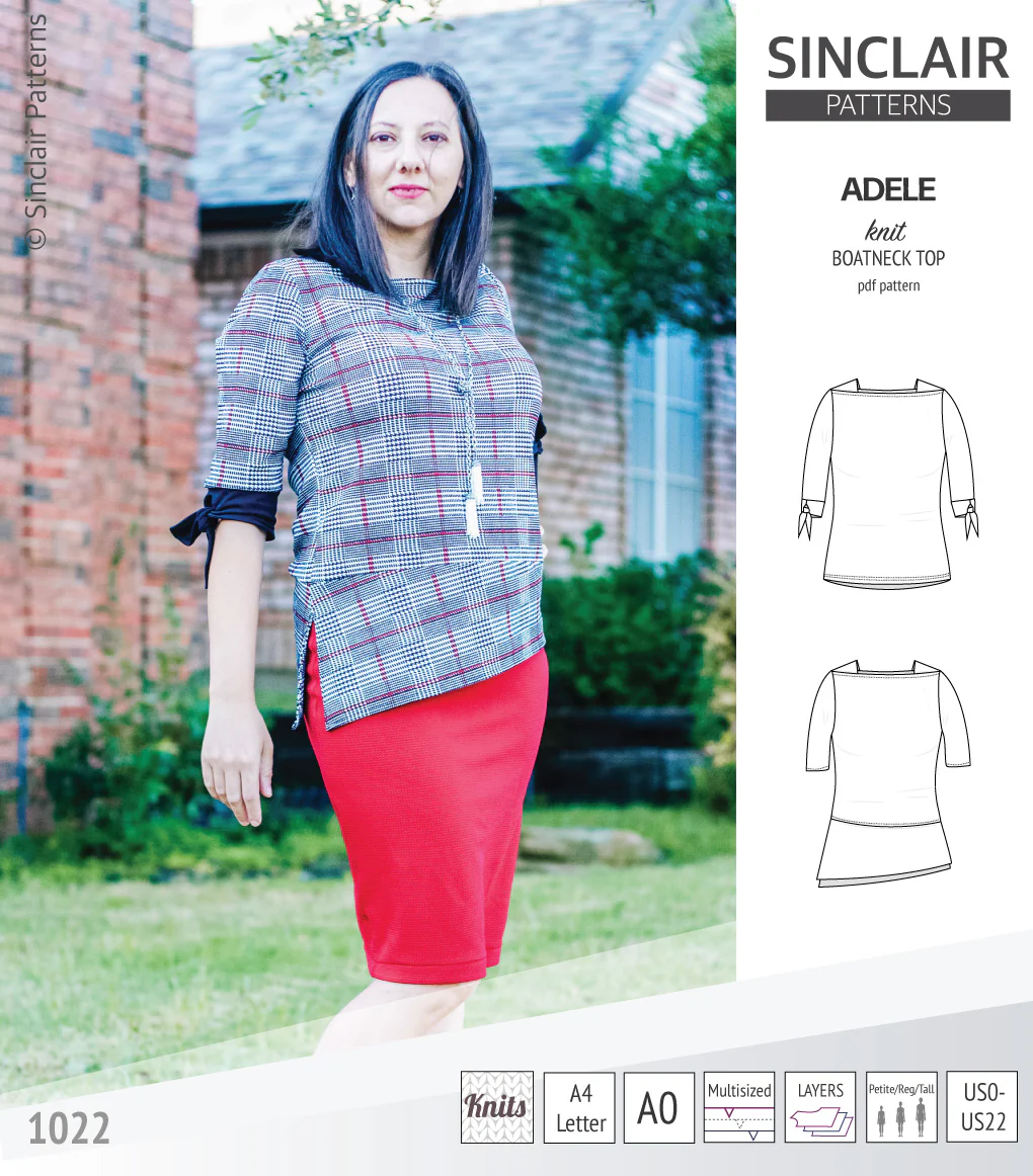 Adele knit boatneck top (PDF) - Image 41