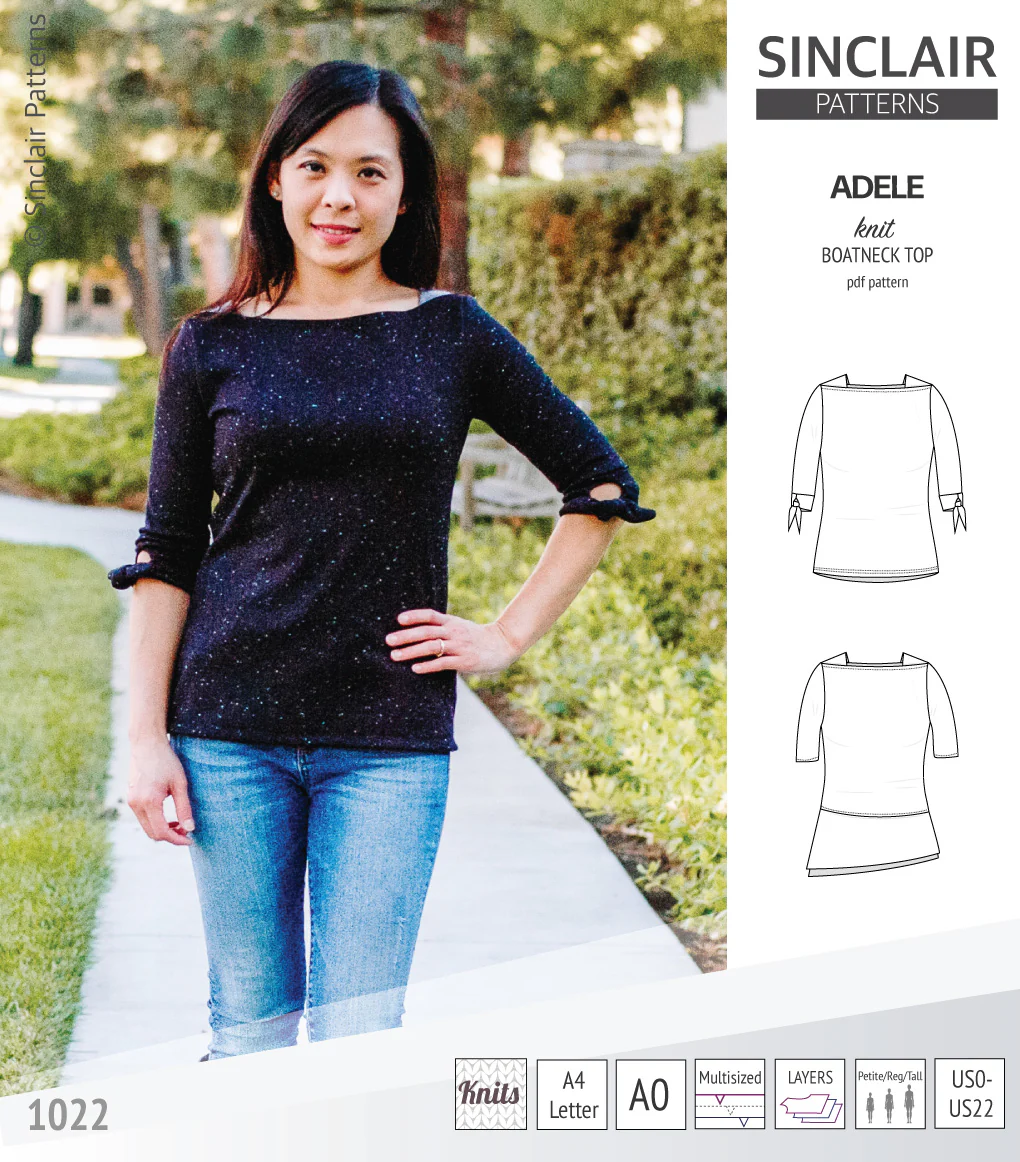 Adele knit boatneck top (PDF) - Image 42