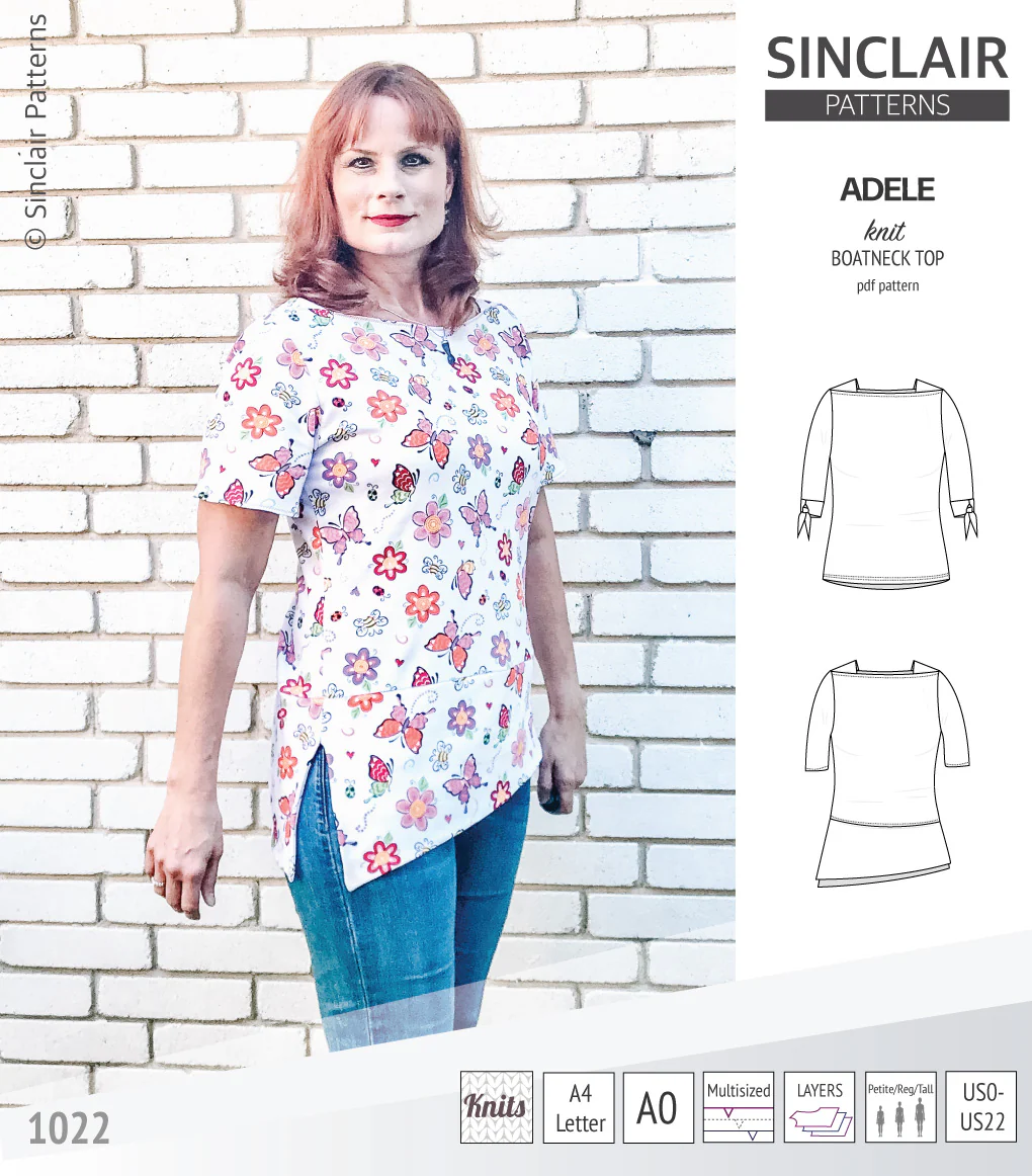 Adele knit boatneck top (PDF) - Image 43