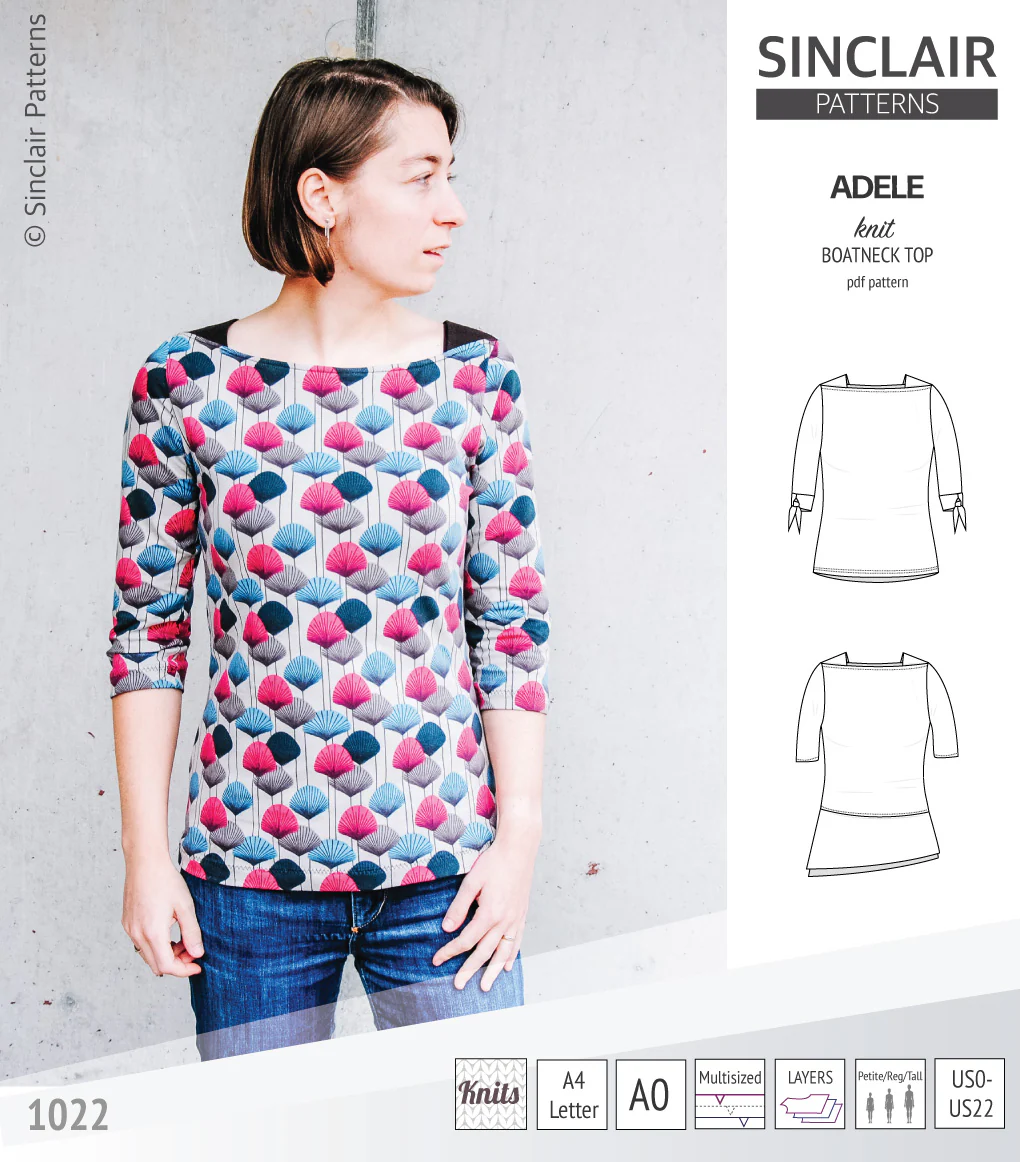 Adele knit boatneck top (PDF) - Image 44