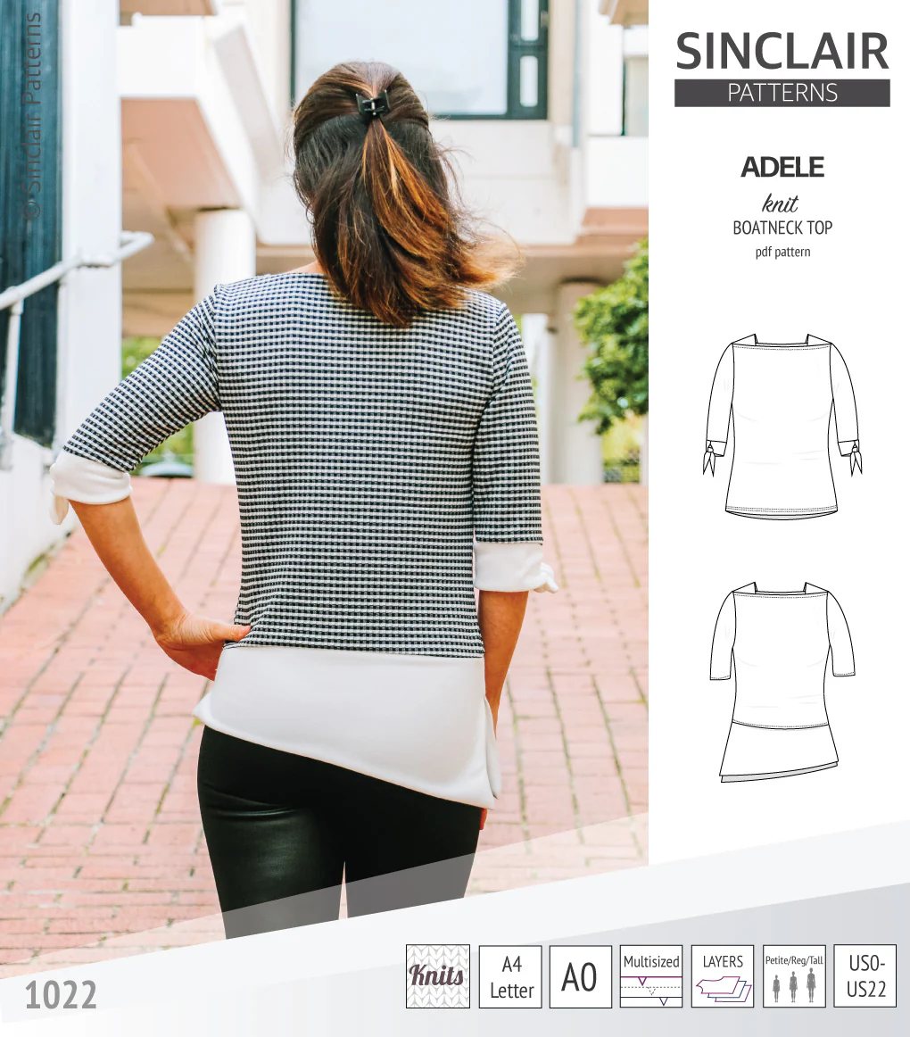 Adele knit boatneck top (PDF) - Image 7