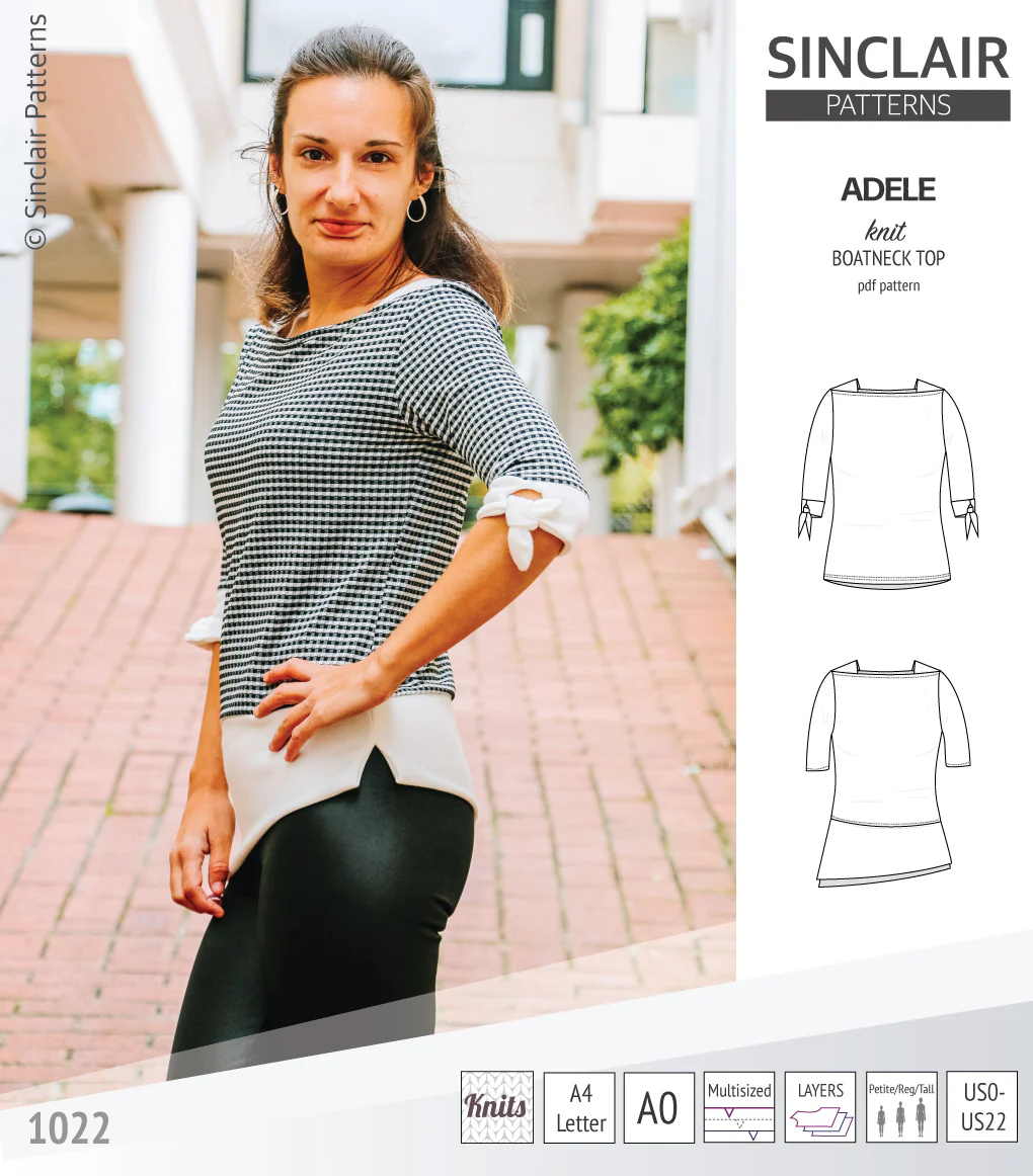 Adele knit boatneck top (PDF) - Image 8