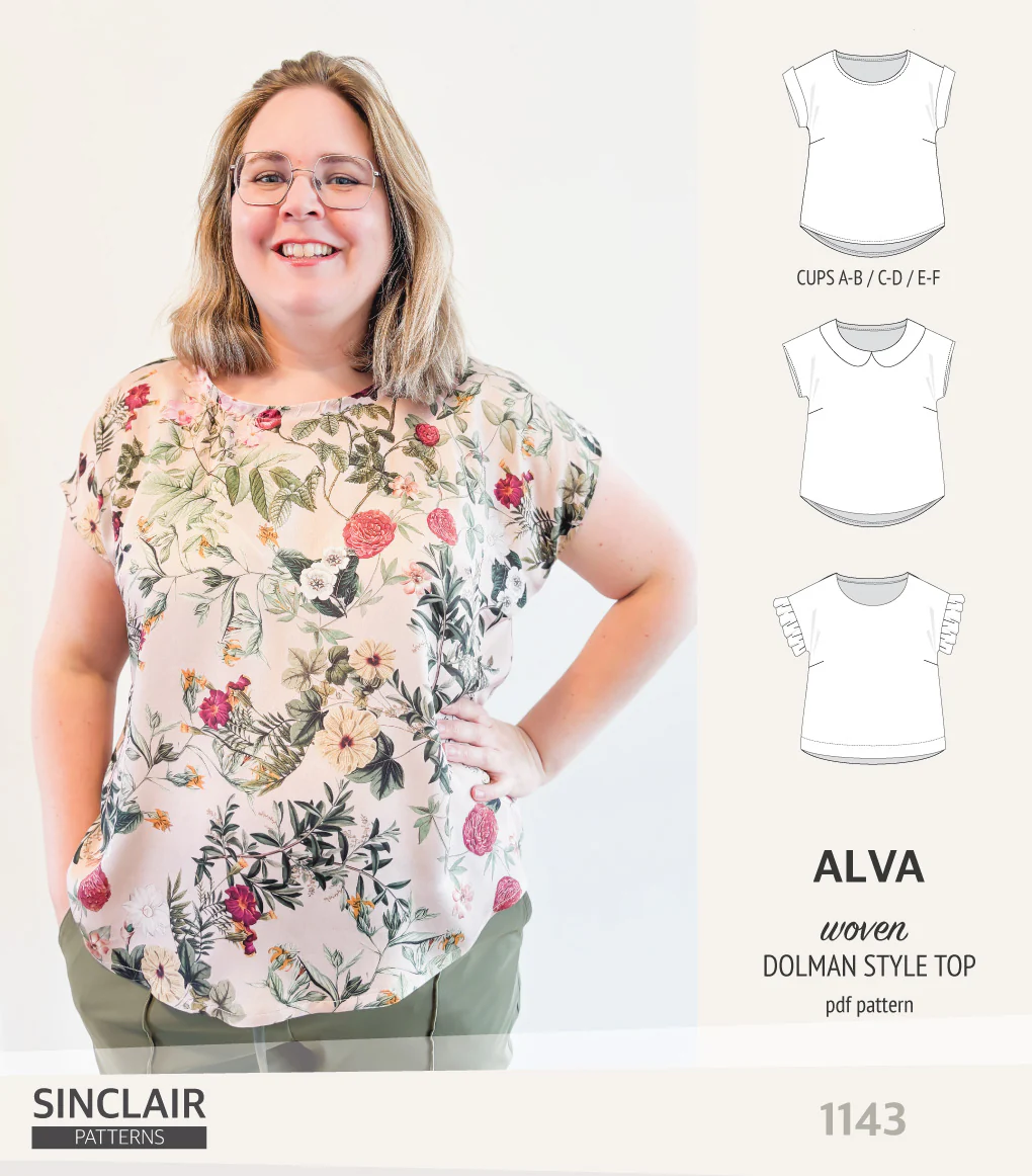 Alva woven dolman style top (PDF) - Image 24
