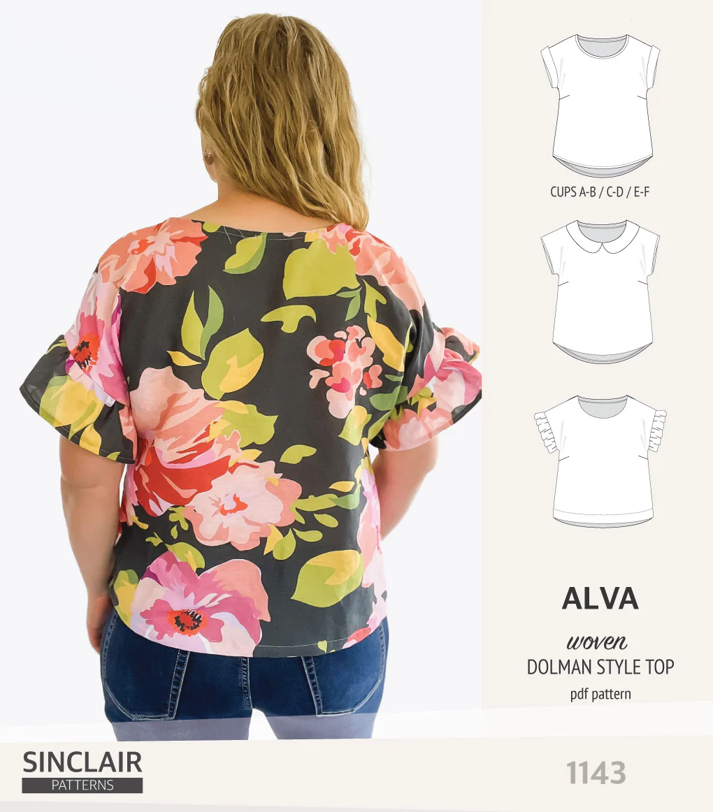 Alva woven dolman style top (PDF) - Image 3