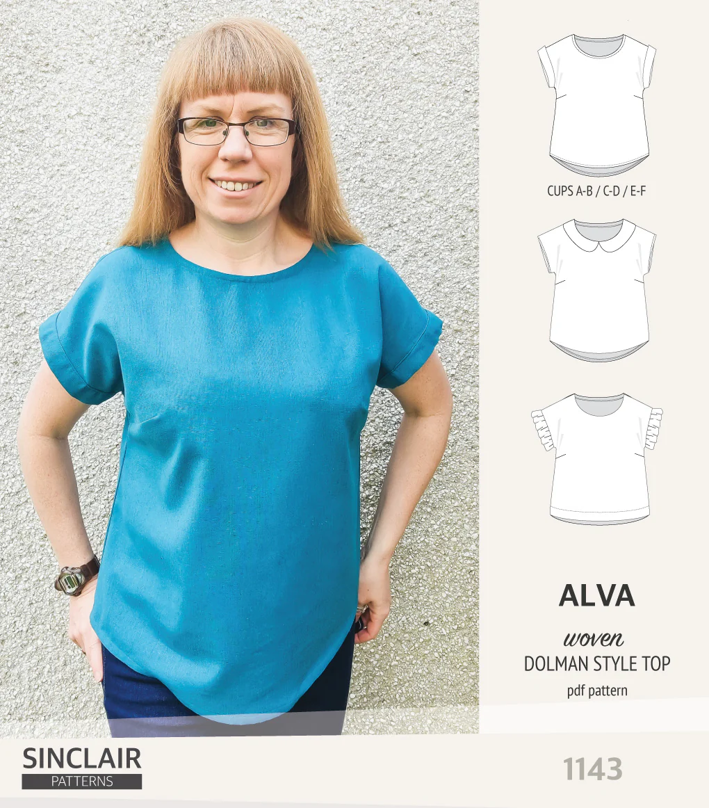 Alva woven dolman style top (PDF) - Image 30