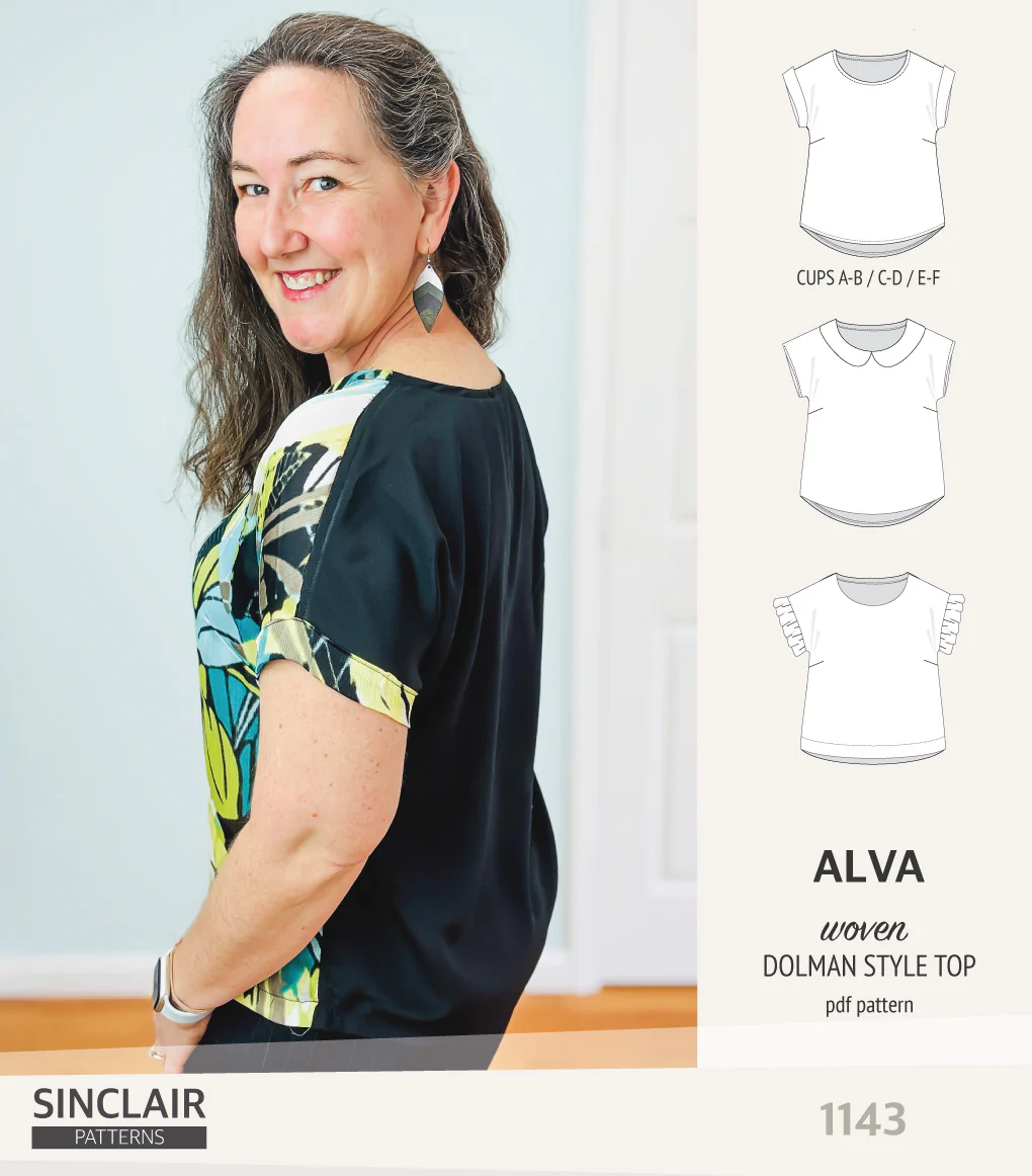 Alva woven dolman style top (PDF) - Image 33