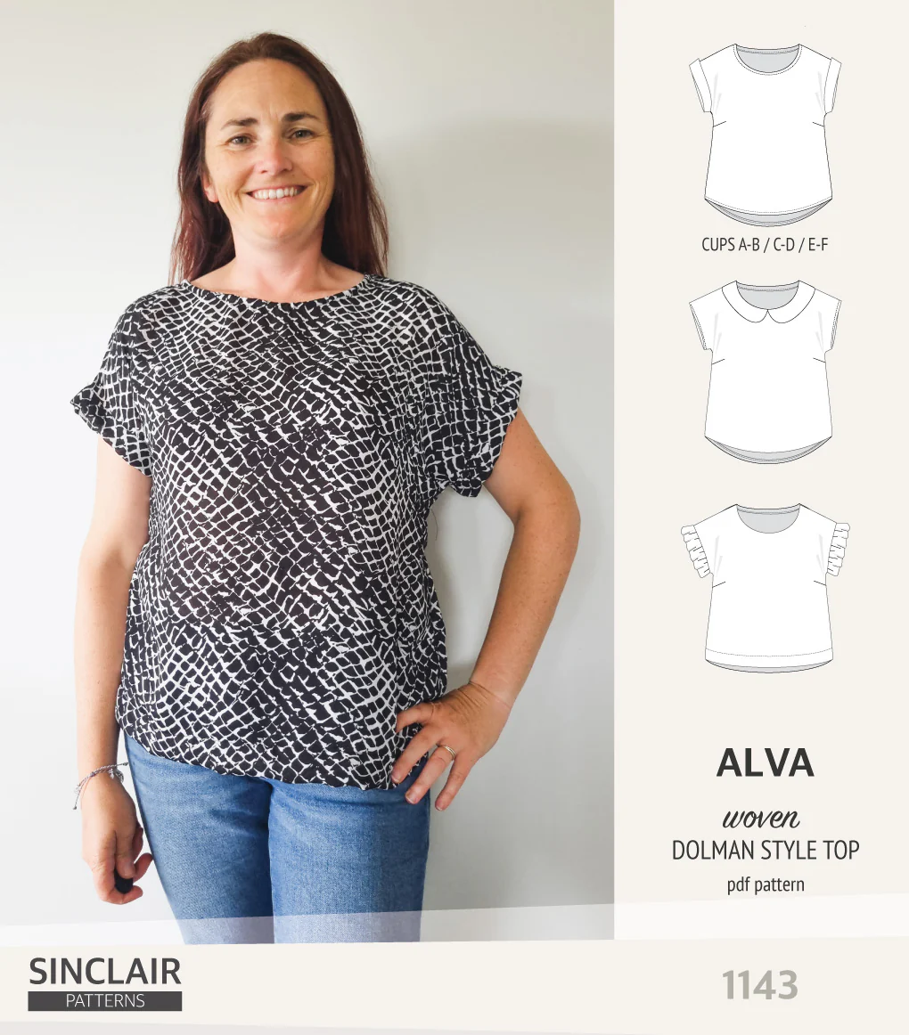 Alva woven dolman style top (PDF) - Image 34
