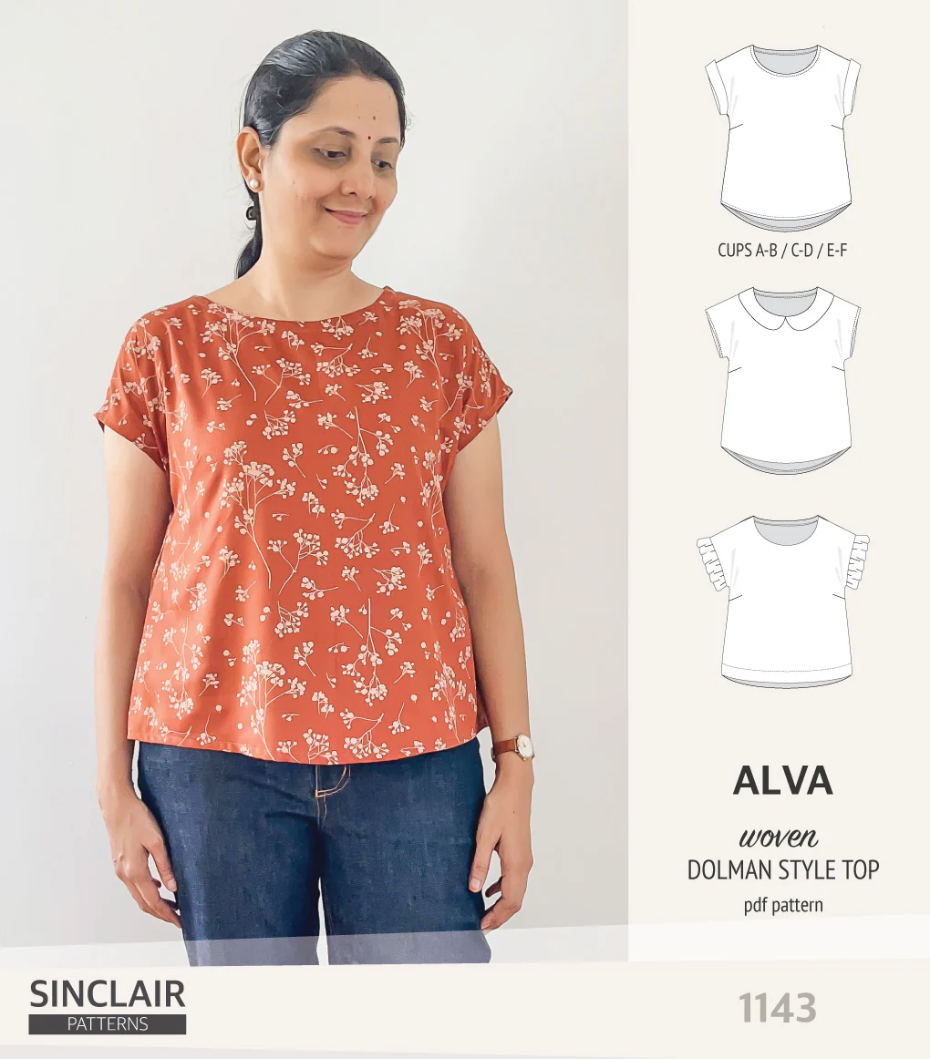 Alva woven dolman style top (PDF) - Image 35
