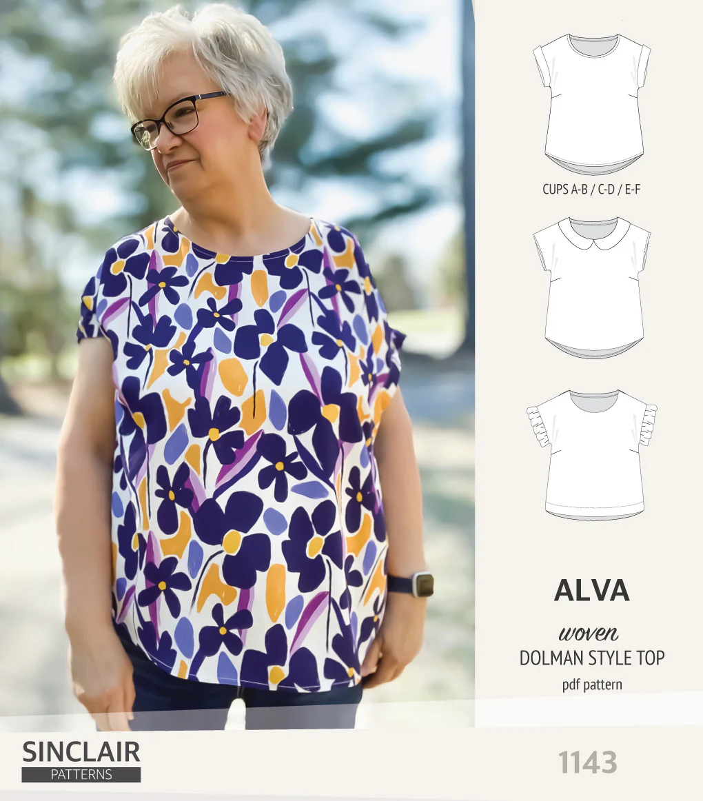 Alva woven dolman style top (PDF) - Image 43