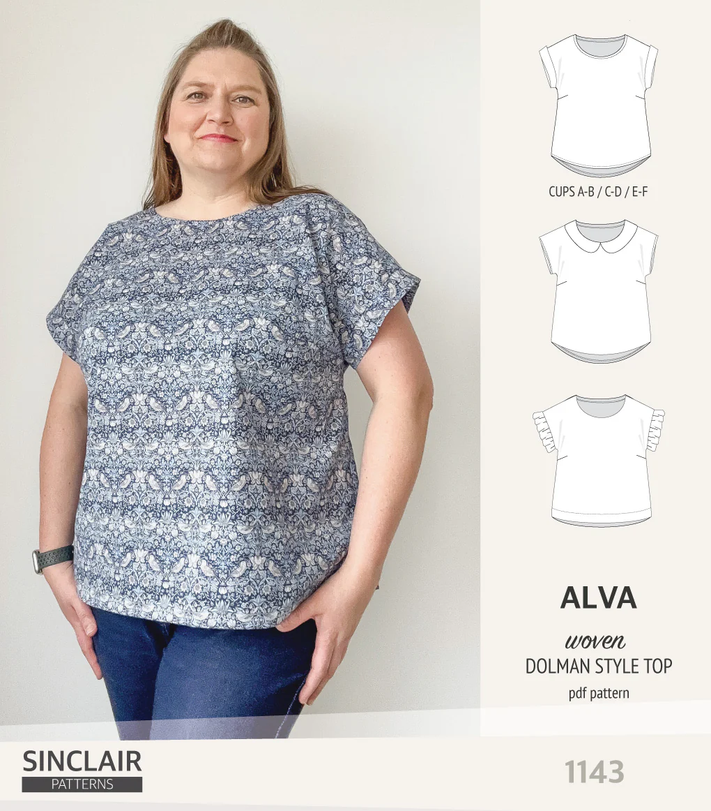 Alva woven dolman style top (PDF) - Image 47