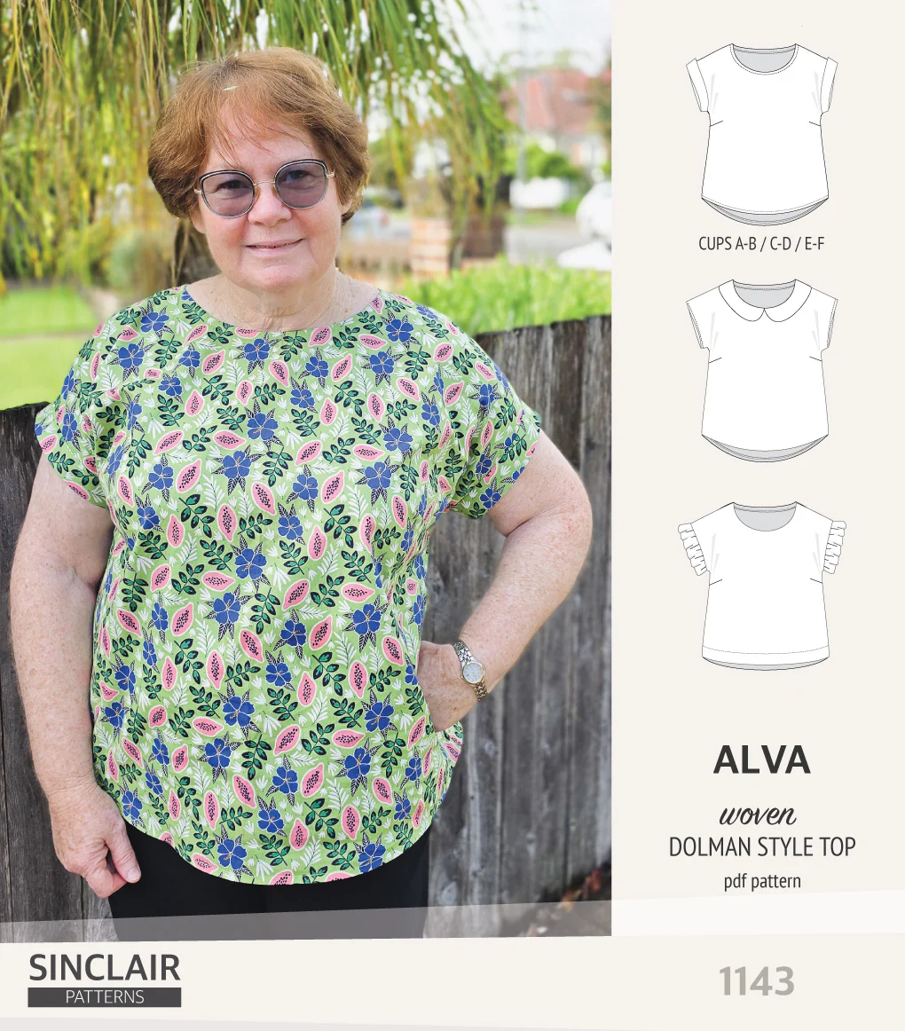 Alva woven dolman style top (PDF) - Image 49