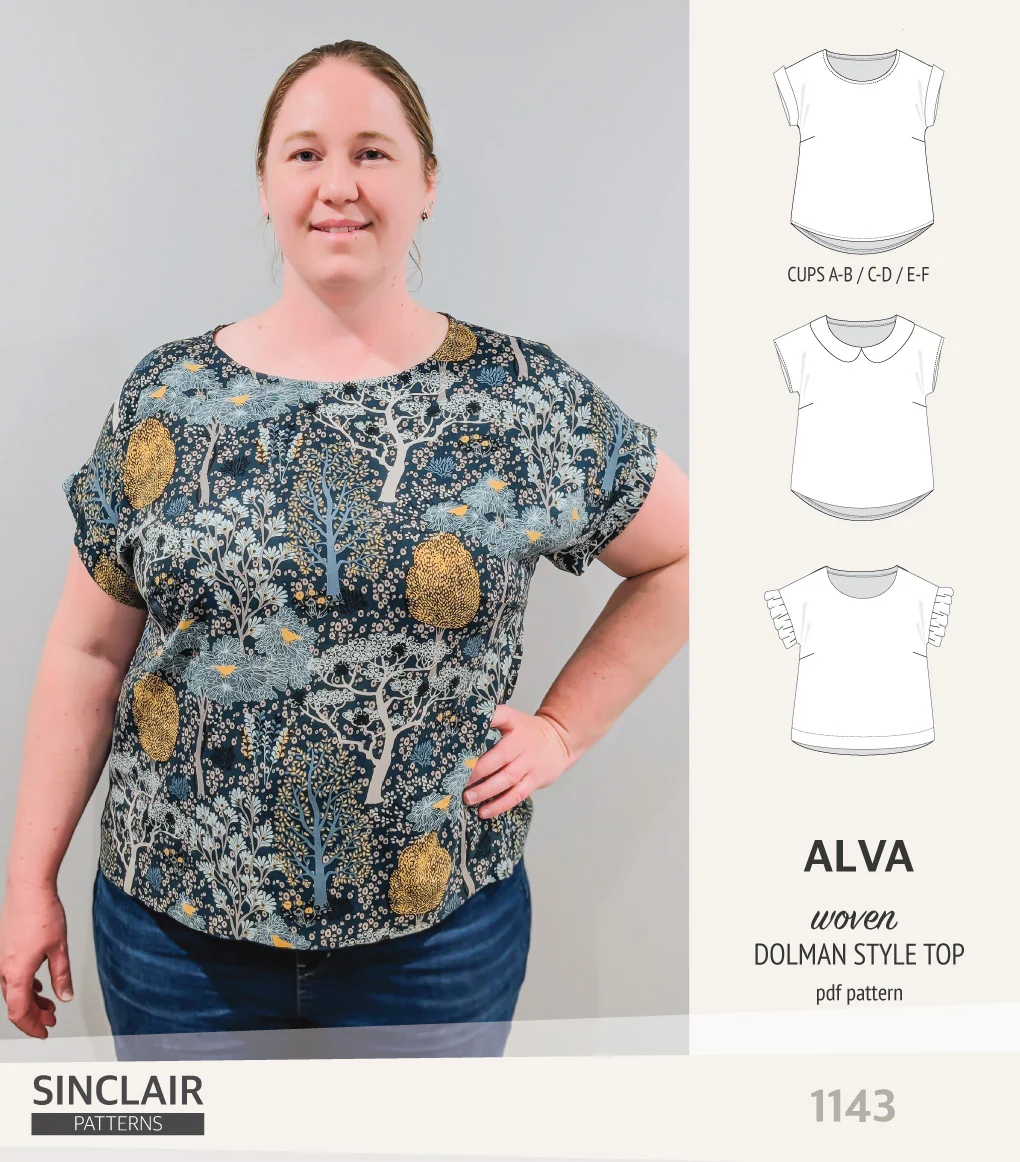 Alva woven dolman style top (PDF) - Image 52